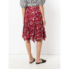 Romeo Gigli Burgundy Floral Skirt - '00s Second hand