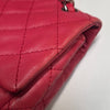 Chanel Raspberry Red Leather Shoulder Bag - 2000s Second hand