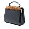Saint Laurent Mini Suede Leopard Print Monogram Cassandra Top Handle Bag Secondhand