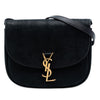 Secondhand Saint Laurent Medium Croc Embossed Nubuck Monogram Kaia Crossbody