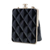 Chanel CC Quilted Acrylic and Lambskin Evening Clutch With Chain Secondhand
