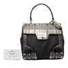 Secondhand Prada Tartan Saffiano Trimmed Tessuto Satchel
