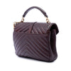 Saint Laurent Medium Chevron Sheepskin Monogram College Satchel Secondhand