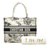 Dior Medium Canvas Embroidered Zodiac Toile De Jouy Book Tote Secondhand