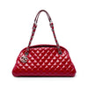 Chanel Medium Quilted Patent Just Mademoiselle Bowling Bag Secondhand