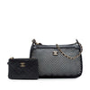 Chanel CC Mesh and Shiny Lambskin Clutch with Chain Secondhand