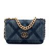 Chanel Denim 19 Flap Wallet On Chain Secondhand