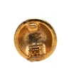 Chanel CC Gold Plated Button Clip on Earrings Secondhand
