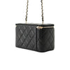 Chanel Small Quilted Caviar Vanity Case With Chain Secondhand