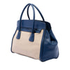 Prada Saffiano Cuir Trimmed Canapa Satchel Secondhand