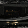 Ferragamo Croc Embossed Vara Bow Top Handle Bag Secondhand
