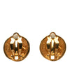 Chanel CC Gold Plated Round Clip On Earrings Secondhand