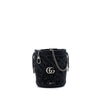 Gucci Small GG Marmont Sequined Diagonal Matelasse Calfskin Bucket Bag Secondhand