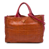 Prada Medium Bicolor Woven Goatskin Madras Shopping Tote Secondhand