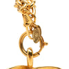Chanel CC Gold Plated Quilted Pendant Necklace Secondhand