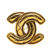 Chanel Gold Plated CC Quilted Brooch Secondhand