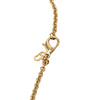 Dior Gold Plated Strass Logo Pendant Necklace Secondhand
