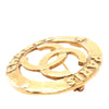 Chanel CC Gold Plated Round Brooch Secondhand