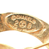 Chanel CC Gold Plated Round Brooch Secondhand