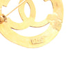 Chanel CC Gold Plated Round Brooch Secondhand