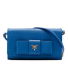 Prada Saffiano Lux Bow Wallet On Strap Secondhand