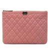 Chanel Medium Quilted Lambskin Boy O Case Clutch Secondhand