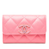 Chanel Quilted Caviar Resin CC Flap Card Holder Secondhand