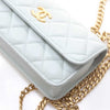 Chanel Mini CC Lambskin Camellia Crush Clutch With Chain Secondhand