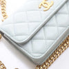 Chanel Mini CC Lambskin Camellia Crush Clutch With Chain Secondhand