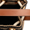 Celine Small Triomphe Raffia Drawstring Bucket Bag Secondhand