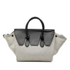 Celine Small Bicolor Canvas and Calfskin Tie Knot Handbag Secondhand