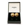 Chanel CC Gold Plated Round Clip On Earrings Secondhand