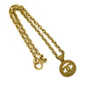 Chanel CC Gold Plated Medallion Chain Necklace Secondhand