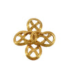 Chanel CC Gold Plated Infinity Brooch Secondhand