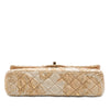 Secondhand Chanel Medium Classic Embroidered Canvas Double Flap