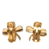 Chanel CC Gold Plated Clover Clip On Earrings Secondhand