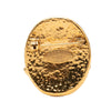 Chanel Gold Plated CC Oval Pin Brooch Secondhand
