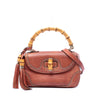Gucci Medium Leather New Bamboo Satchel Secondhand