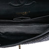 Chanel Medium Classic Chevron Calfskin Pleated Double Flap Secondhand