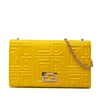 Fendi Embossed Nappa Logo Chain Clutch Secondhand