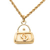 Dior Gold Plated CD Logo Bag Pendant Necklace Secondhand