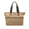 Gucci GG Canvas Web Tote Secondhand