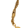 Chanel CC Gold Plated Textured Pendant Necklace Secondhand