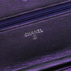 Secondhand Chanel CC Metallic Crackling Lizard Printed Leather Wallet on Chain