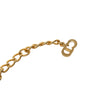 Dior Gold Plated Cursive Logo Pendant Necklace Secondhand