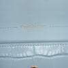 Alexander McQueen Croc Embossed Leather Skull Clutch Secondhand