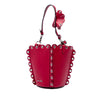 Miu Miu Calfskin Scalloped Grommet Bucket Bag Secondhand