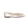 SECOND HAND Chanel Gold Leather CC Logo Ballet Flats