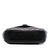 Saint Laurent Medium Chevron Metallic Crinkled Calfskin Punk Chain Bag Secondhand