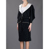 Ungaro Black Pinstriped Wool Blazer- '80s Second hand